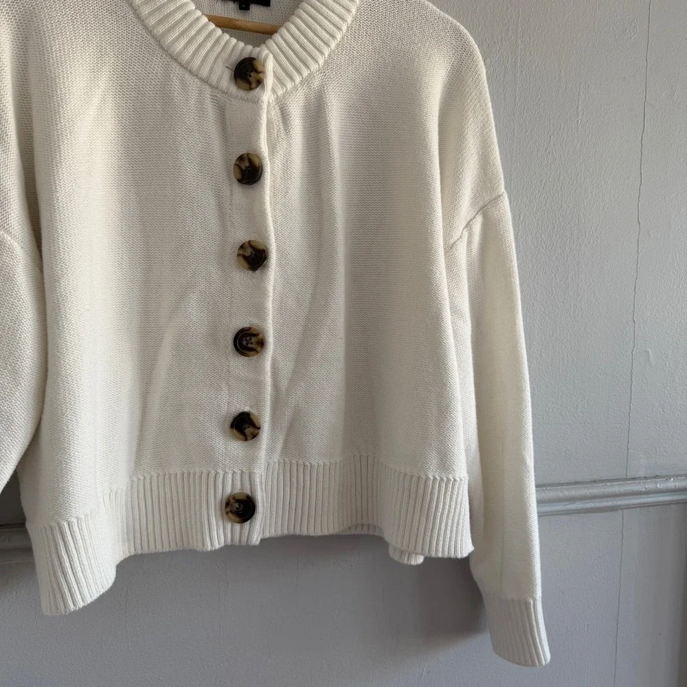 QUINCE > Cropped Cardigan - Picture 3 of 6